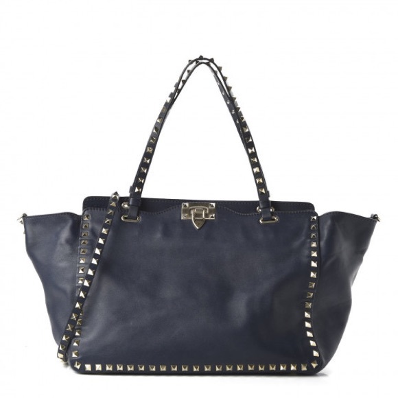 Valentino Bags Valentino Rockstud Tote Medium Navy Blue Poshmark